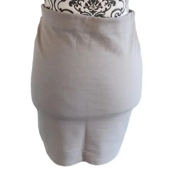 Aritzia Talula Skirt Micro Mini Fairy Y2K Small Dainty Stretch Feminine Taupe - Picture 6 of 10